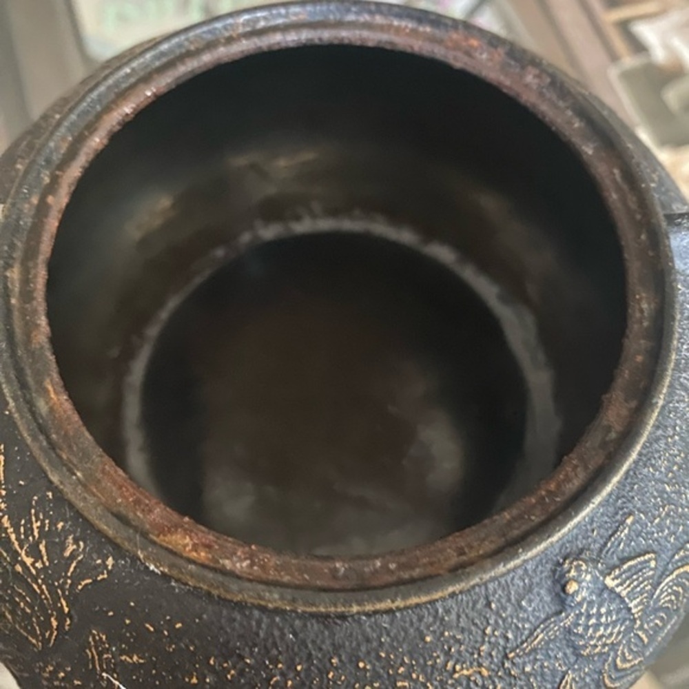 Original Teavana Black‎ Cast Iron Teapot with Koi Fish Design - Picture 7 of 9
